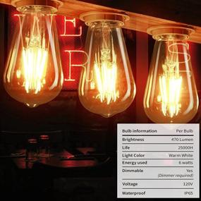 img 2 attached to 💡 Brightown Vintage Filament Bulb with Dimmable Option