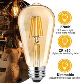 img 1 attached to 💡 Brightown Vintage Filament Bulb with Dimmable Option