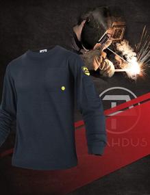 img 3 attached to Durable Ptahdus Resistant Sleeve Workwear Clothing: Ultimate Protection for Men's Shirts