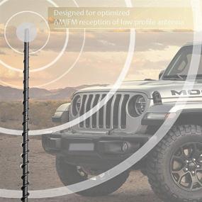 img 2 attached to 📶 VOFONO 13 Inch Spiral Antenna: Enhanced Reception for Jeep Wrangler JK JL JLU Rubicon Sahara Gladiator 2007-2021