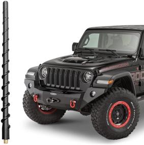 img 4 attached to 📶 VOFONO 13 Inch Spiral Antenna: Enhanced Reception for Jeep Wrangler JK JL JLU Rubicon Sahara Gladiator 2007-2021