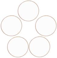 🌸 set of 5 fasdu 14 inch rose gold metal hoop wreath rings - ideal for dream catcher and diy crafts logo