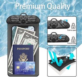 img 2 attached to Waterproof Phone Pouch 2 Pack – Universal IPX8 Phone Case Dry Bag 📱 for iPhone 12 11 Pro Max- Take Underwater Pictures, Ideal for Swimming & Kayaking