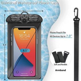 img 3 attached to Waterproof Phone Pouch 2 Pack – Universal IPX8 Phone Case Dry Bag 📱 for iPhone 12 11 Pro Max- Take Underwater Pictures, Ideal for Swimming & Kayaking