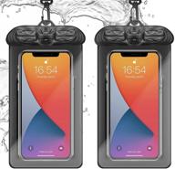 waterproof phone pouch 2 pack – universal ipx8 phone case dry bag 📱 for iphone 12 11 pro max- take underwater pictures, ideal for swimming & kayaking logo