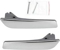 🚪 autex 81195 interior door handles driver & passenger side compatible with escalade 2007-2014, tahoe, avalanche, and yukon pickup truck logo