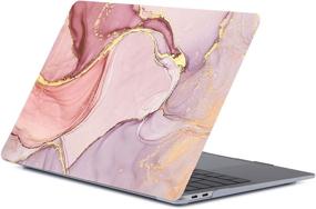 img 4 attached to 👛 Cute Girly Design Gold Pink Marble MacBook Air 13 Inch Case - iZi Way A2337 M1 A2179 A1932 2020 2019 2018 Release, Retina Display Plastic Hard Shell Cover