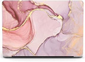 img 2 attached to 👛 Cute Girly Design Gold Pink Marble MacBook Air 13 Inch Case - iZi Way A2337 M1 A2179 A1932 2020 2019 2018 Release, Retina Display Plastic Hard Shell Cover