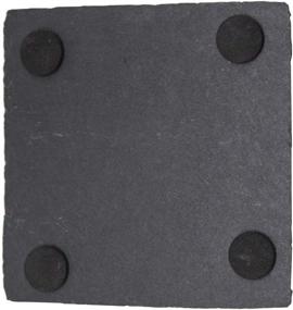 img 3 attached to 🍻 GOH DODD 4 Inch Natural Rustic Slate Drink Coasters - Set of 8, Black - Anti-Scratch Bottom, Holder - Bar, Kitchen, Home Decor