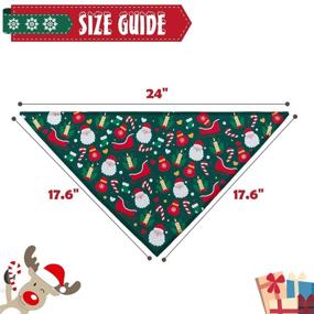 img 3 attached to 🎅 SCENEREAL Christmas Dog Bandana 4 Pack: Festive Pet Scarves for Dogs and Cats - Soft, Breathable & Full of Holiday Cheer