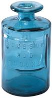 time concept valencia 100% recycled glass jar - siete, blue: handcrafted flower vase for stunning home centerpiece décor logo