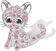 🐱 lanqueen cute cat brooch: rhinestone kitty jewelry for daughters, girls, and cat lovers on birthdays logo