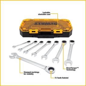 img 2 attached to Комбинированный гаечный ключ DEWALT 8 штук с механизмом с захватом DWMT74733.