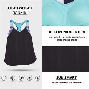 img 2 attached to 👙 ZeroXposur Racerback Tankini Swimsuits - Optimal Coverage in Women's Swimwear & Cover Ups