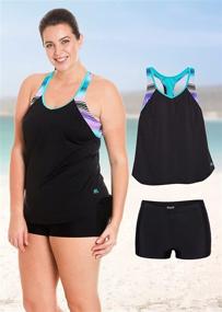 img 3 attached to 👙 ZeroXposur Racerback Tankini Swimsuits - Optimal Coverage in Women's Swimwear & Cover Ups