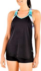 img 4 attached to 👙 ZeroXposur Racerback Tankini Swimsuits - Optimal Coverage in Women's Swimwear & Cover Ups