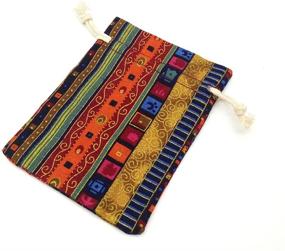 img 1 attached to 👛 Stylish Egyptian Coin Pouches - Aztec Print Drawstring Gift Bags for Party Accessories, Jewelry and Candy - Set of 12