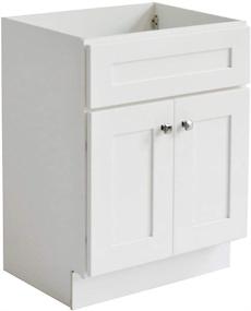 img 3 attached to 🏠 Design House 586925 Brookings White Shaker Vanity Cabinet - Modern, 24 x 18 Inches, Unassembled