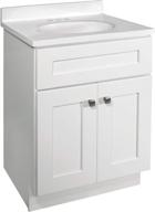 🏠 design house 586925 brookings white shaker vanity cabinet - modern, 24 x 18 inches, unassembled logo