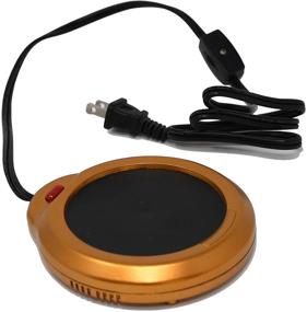img 4 attached to 🔥 Home-X - Mug Warmer: Versatile Desktop Heating Pad for Coffee, Tea, Candle & Wax Warmer in Stunning Copper Finish