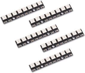 img 3 attached to 🔌 5 Piece Set of Arduino-Compatible WS2812 WS2812B 5050 RGB 8-Bit Light Strip Driver Boards - 8 Channel