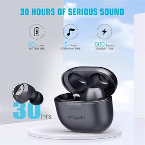 img 1 attached to Premium TWS Earbuds - Wireless Bluetooth 5.0 Headphones with Noise Cancelling, Deep Bass, Mic, IPX7 Waterproof, 600H Standby Time, Sports Running Earphones with Charging Case