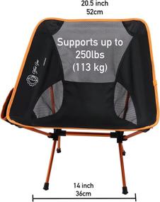 img 3 attached to Portable Camping Chair Collapsible Comfortability