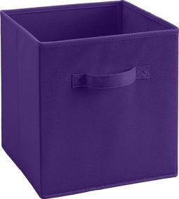 img 4 attached to 🟣 Versatile Storage Solution: SystemBuild Fabric Storage Bin in Vibrant Purple