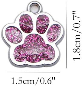 img 3 attached to 🐾 HAN SHENG 40pcs Animal Cat Dog Paw Chunk Charms Pendants Crystal Beads Findings for DIY Jewelry Making - Multicolor