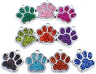 🐾 han sheng 40pcs animal cat dog paw chunk charms pendants crystal beads findings for diy jewelry making - multicolor logo