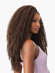 img 2 attached to 💦 Sensationnel Lulutress Synthetic Crochet Braid - WATER WAVE 18" (6 Pack, 1B Off Black) - Effortless Style with Synthetic Crochet Braids