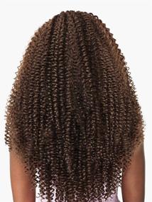 img 3 attached to 💦 Sensationnel Lulutress Synthetic Crochet Braid - WATER WAVE 18" (6 Pack, 1B Off Black) - Effortless Style with Synthetic Crochet Braids