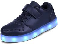 👟 kealux kids youth led shoes - low-top light up shoes for girls boys with usb charging - fashion unisex led sneakers with remote control - child's led shoes logo