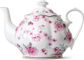 img 3 attached to 🍵 Premium Porcelain Ceramic Tea Teapot with Efficient Infuser