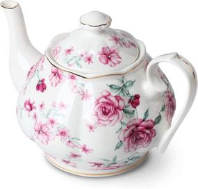 img 2 attached to 🍵 Premium Porcelain Ceramic Tea Teapot with Efficient Infuser