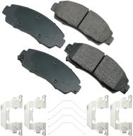 💯 akebono act1089a ultra-premium ceramic front disc brake pads, grey - top performance and quality logo