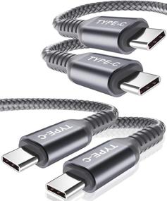 img 4 attached to 💡 USB C to Type C 100W Cable 6.6ft/2-Pack - Power Delivery Fast Charging PD Charger Cord for MacBook Pro Mac 16 Air 4 4th Gen 2020, iPad Pro 11, Samsung Galaxy Note 10 20 S21 S20 21 Plus Ultra