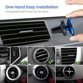 img 1 attached to FLOVEME Magnetic Car Phone Mount with Strong N52 Magnet - Air Vent Holder Compatible with iPhone 12 Pro 11 for Convenient Use in Your Car