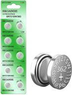 🔋 skoanbe sr721sw 362/361/162 1.5v button coin cell watch battery-10 packs: efficient and long-lasting power solution logo