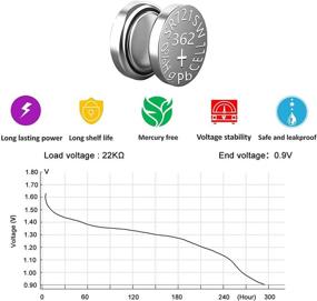 img 2 attached to 🔋 SKOANBE SR721SW 362/361/162 1.5V Button Coin Cell Watch Battery-10 Packs: Efficient and Long-Lasting Power Solution