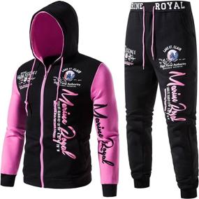 img 4 attached to Hakjay Tracksuit Full Zip Running Athletic Sports & Fitness for Team Sports