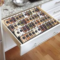 👨 adjustable 4 tier spice rack drawer organizer for kitchen with expandable spice rack tray insert logo