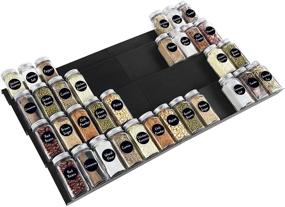 img 3 attached to 👨 Adjustable 4 Tier Spice Rack Drawer Organizer for Kitchen with Expandable Spice Rack Tray Insert