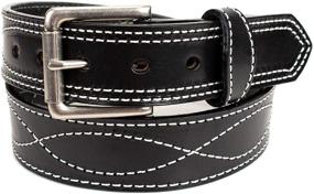 img 4 attached to Brown Waxed Leather Accessories for Men - Amish Western Style