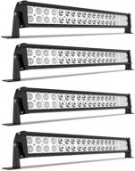 🚗 yitamotor led light bar 4 pack 24 inches 120w spot flood combo - versatile off road light for pickup, jeep, sku, atv, 4x4, tractor, truck, boat, car logo