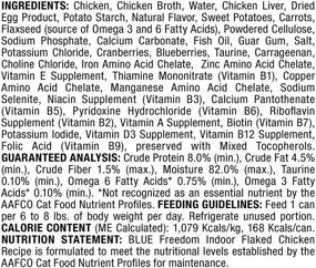 img 3 attached to 🐱 Blue Buffalo Freedom Grain-Free Natural Flaked Wet Cat Food - Indoor Chicken, 5.5oz cans (Pack of 24)