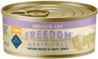 🐱 blue buffalo freedom grain-free natural flaked wet cat food - indoor chicken, 5.5oz cans (pack of 24) logo