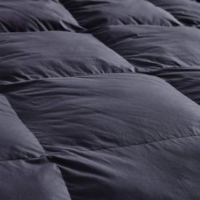 img 2 attached to 🛏️ Luxury Oversized Siberian Goose Down Comforter, California King Size 108&#34; x 98&#34;, Classic Gray, Premium Baffle Box Design, 1200 Thread Count 100% Egyptian Cotton Cover, 750+ Fill Power (California King)