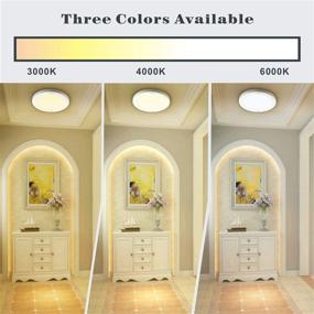 img 2 attached to 🔦 Lineway Motion Sensor Ceiling Light: Adjustable Timeout, 3 Color Options, 15W 1500lm LED Flush Mount - Perfect for Closet, Pantry, Porch, Stair, Laundry