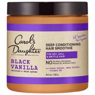 🌿 revitalize and nourish dry, dull hair with carol's daughter black vanilla moisture and shine hair smoothie - shea butter, cocoa butter, and vitamin b5 infused hair treatment - 8 oz (paraben free, packaging may vary) logo